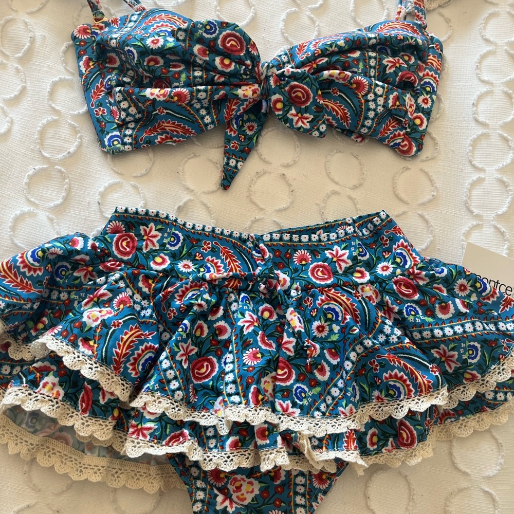 Montce Swim Oxana Ruffle Swim Skirt - Bikini Bottom